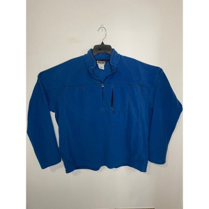 Columbia Sportswear Men's XXL Half‎ Zip Fleece Jacket With Front Pocket Zip Blue